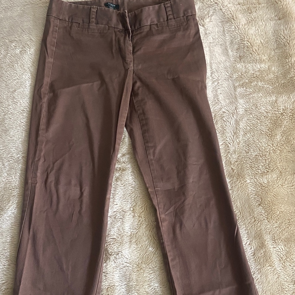 Women's Brown Straight-Leg Dress Pants
